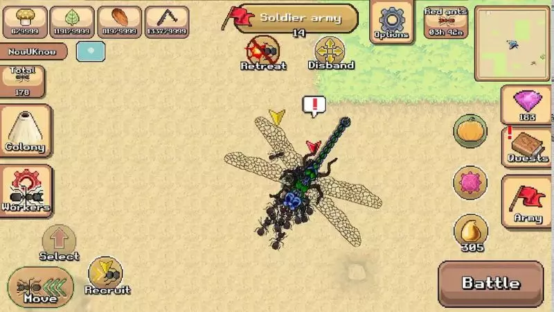 Pocket Ants là tựa game mô phỏng chiến thuật