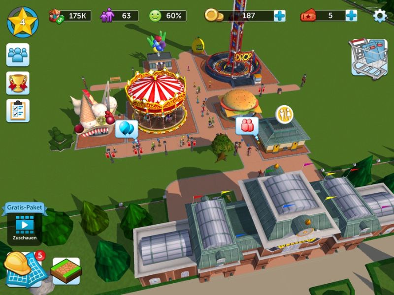 RollerCoaster Tycoon Touch is a simulation game of park management