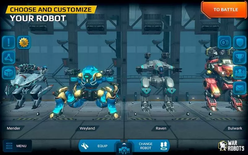 Outstanding features in the game War Robot Hack MOD APK. 